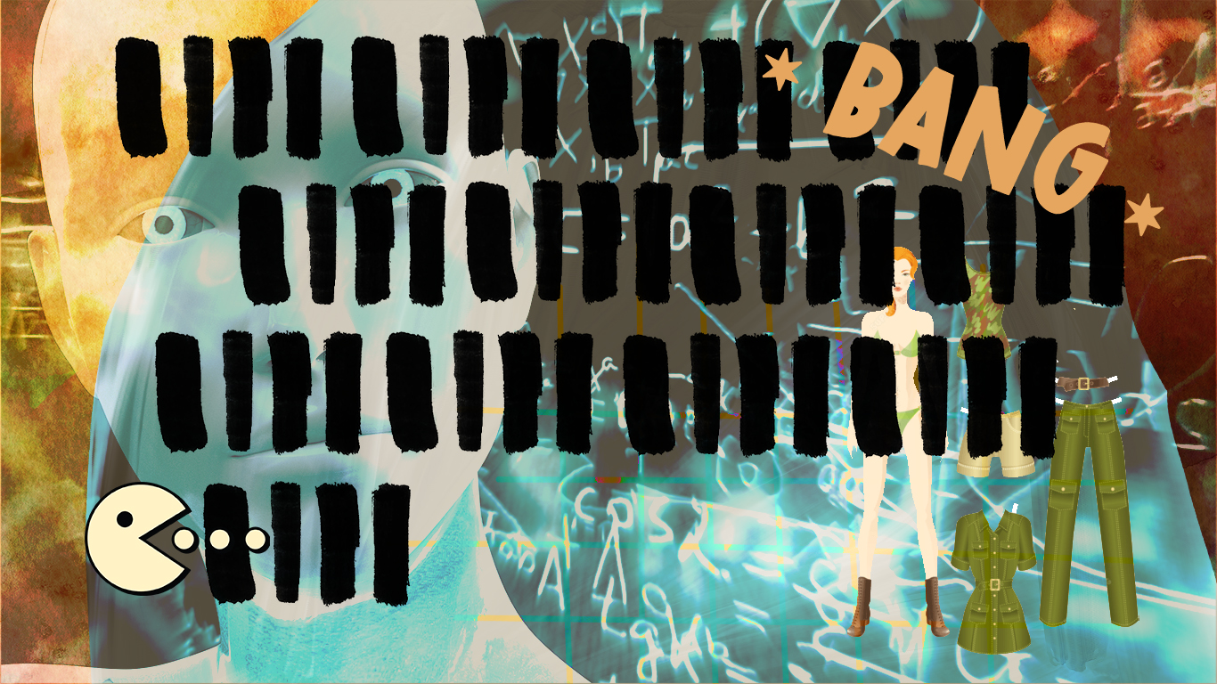 Abstract painting echoing grave-shaped sunspots.